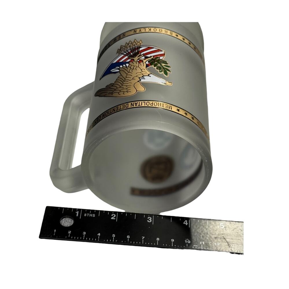 Federal Bureau of Prisons MDC Brooklyn Frosted Glass Stein Kapan Kent - Picture 9 of 9